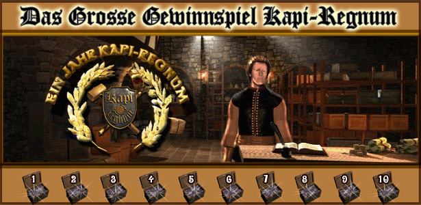 Geburtstagsgewinnspiel 1 Jahr Kapi Regnum - Grafik © 2008 by Alona